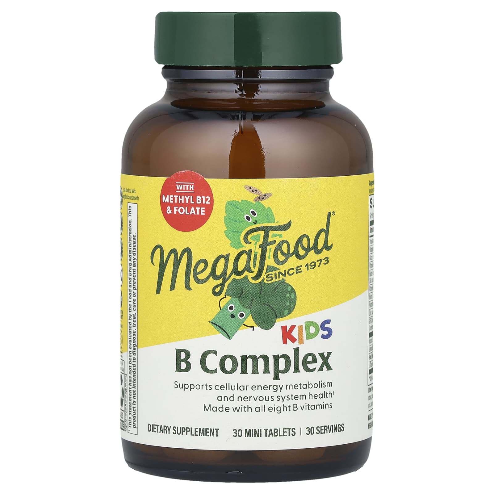 Megafood, Kids B Complex, 30 Mini Tablets UPC 051494102756 | HiLife Vitamins